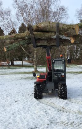 Lothian Tree Specialists | Edinburgh Tree Surgeons - Tractor in the snow